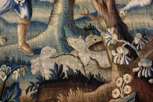 Louis XIV - Grande tapisserie d’Aubusson « La chasse au renard », début du XVIIIe siècle