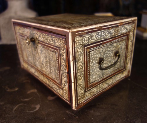 Antiquités - Coffret « Moghol » Indo-Portugais, Inde de l’Ouest XVIIe siècle