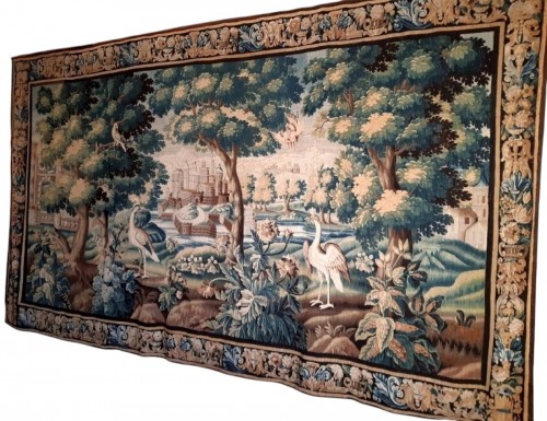 Grande Tapisserie d’Aubusson : Verdure au château