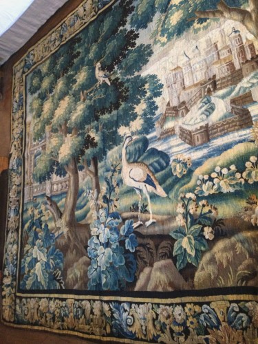 Grande Tapisserie d’Aubusson : Verdure au château - Tapisserie & Tapis Style 