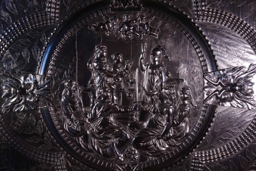 17th century - Important ebony cabinet with Seven Virtues