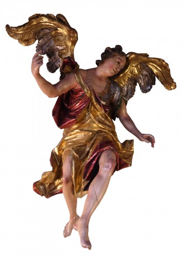 Statue of the Archangel Gabriel in gilded and polychrome wood