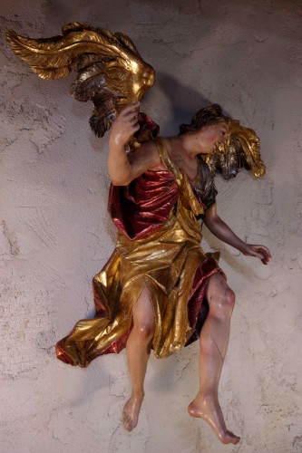  - Statue of the Archangel Gabriel in gilded and polychrome wood