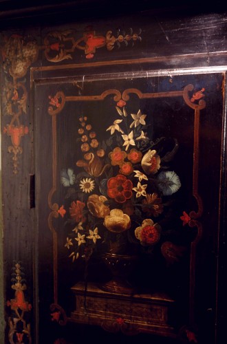 Furniture  - Uzès armoire with floral bouquets, late 17th to early 18th century