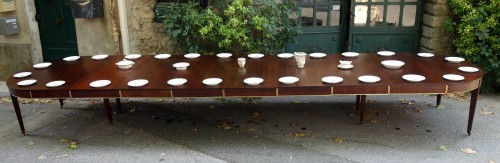 6-meter mahogany conference table with apron - 