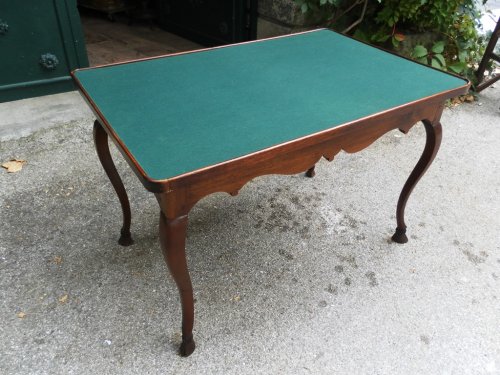 XVIIIe siècle - Table à jeux Louis XV, XVIIIe, Vallée du Rhône