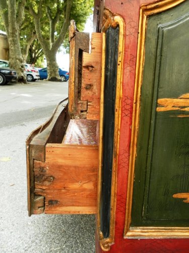 Commode scribanne XVIIIe Vernis Martin - Louis XV