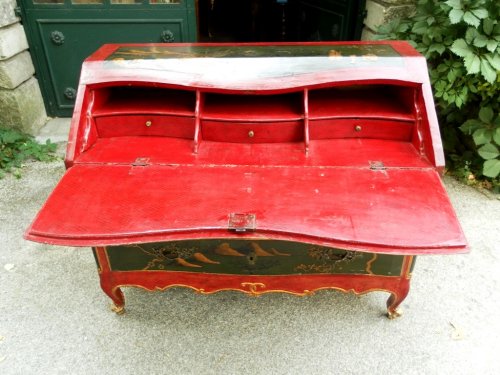 Louis XV - Commode scribanne 18th century Vernis Martin