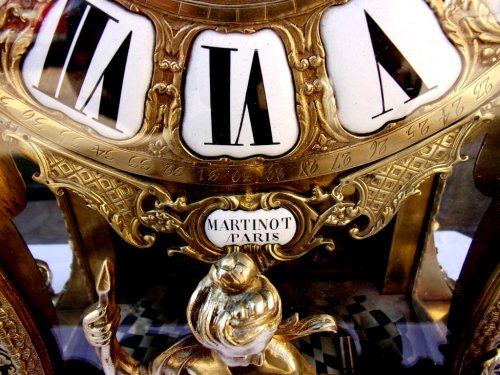 XIXe siècle - Cartel "aux Têtes enturbannées" en marqueterie Boulle et sa console