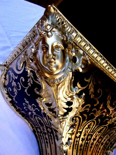 Napoléon III - Cartel "aux Têtes enturbannées" en marqueterie Boulle et sa console