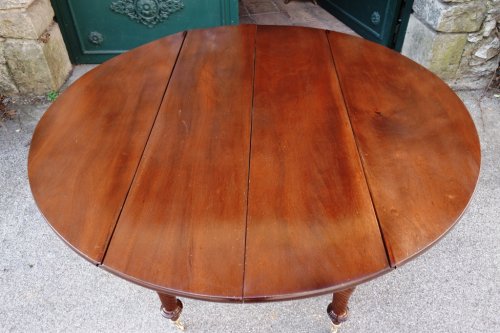 Table de banquet en acajou, époque Restauration - Mobilier Style Restauration - Charles X