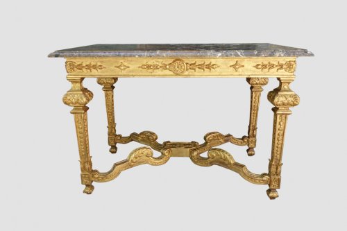 Table de chasse en bois doré XIXe - Méounes Antiquités