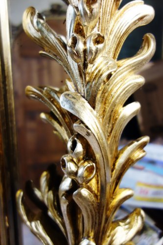 Monumentale paire de miroirs en bois doré, fin XIXe - Méounes Antiquités