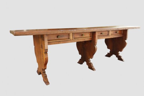 Mobilier Table & Guéridon - Grande Table de couvent, Italie, XVIIe