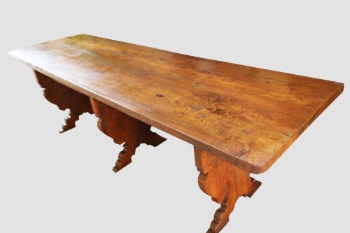 Grande Table de couvent, Italie, XVIIe - Méounes Antiquités