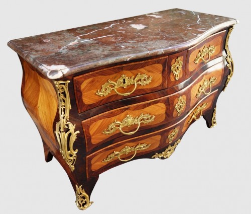 Furniture  - Commode in marquetry, stamped