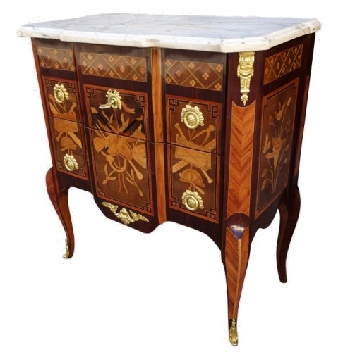 Commode d'époque Transition estampillée Malle