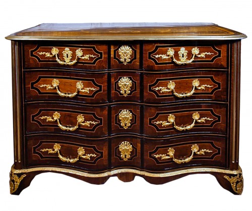 Commode d'époque Louis XIV en marqueterie d'amarante