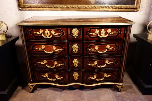 Commode d'époque Louis XIV en marqueterie d'amarante - Méounes Antiquités