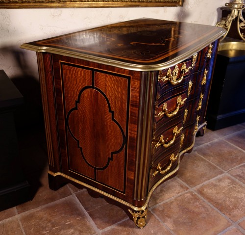 Louis XIV - Commode d'époque Louis XIV en marqueterie d'amarante