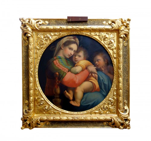 Grand tondo Madonna della Sedia d’après Raphaël