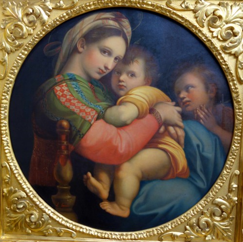 Paintings & Drawings  - Tondo Madonna della Sedia according to Raphael