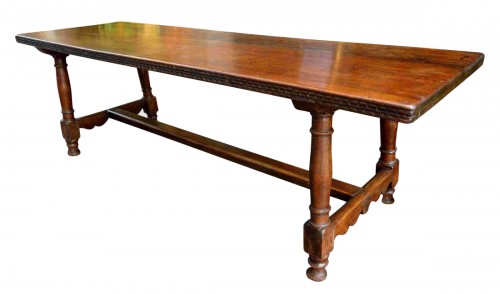 Large solid walnut community table