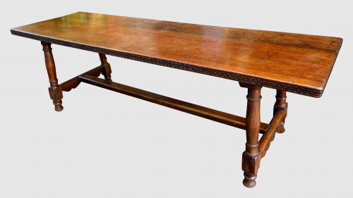 Mobilier Table & Guéridon - Grande table de communauté en noyer massif