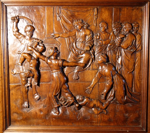 Languedoc Sumène cabinet of the seventeenth century - History of Solomon - 