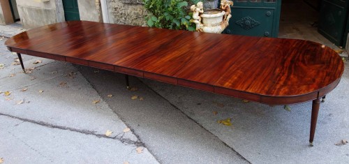 Important &quot;Cuba mahogany&quot; banquet table  - Directoire