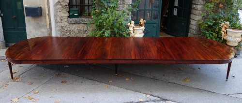 Directoire - Important &quot;Cuba mahogany&quot; banquet table 