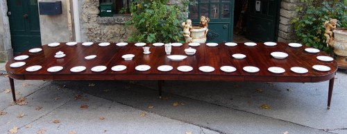 Antiquités - Important &quot;Cuba mahogany&quot; banquet table 