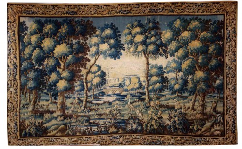 Grande Tapisserie d’Aubusson - Verdure aux paons et aux cygnes