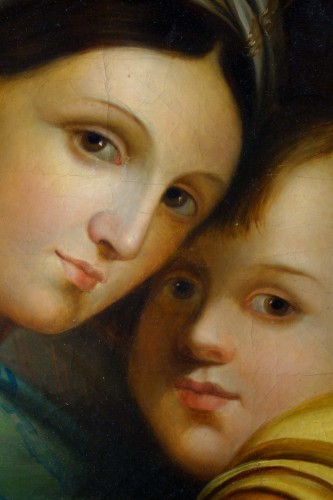 Madonna della Seggiola, according to Raphaël, Italian school early 19th century - 