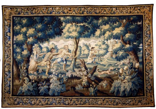 Large Aubusson tapestry &quot;The Fox Hunt&quot;, early 18th century