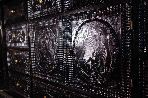 Ebony cabinet with scenes of the Holy Family - Louis XIII