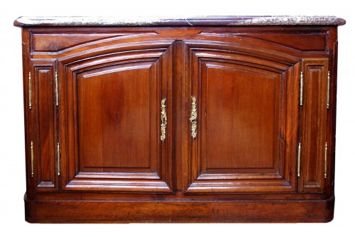 Hunting buffet in solid mahogany,  port work