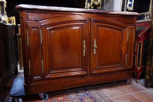 Furniture  - Hunting buffet in solid mahogany,  port work