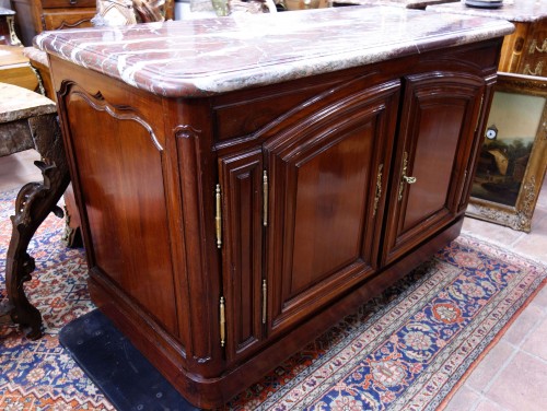 18th century - Hunting buffet in solid mahogany,  port work