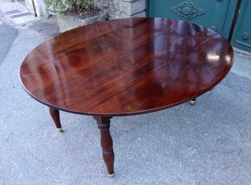 Grande table de banquet Empire en acajou - Mobilier Style Empire