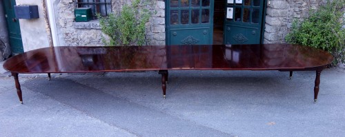 Large Empire mahogany banquet table, 6 meters - Empire