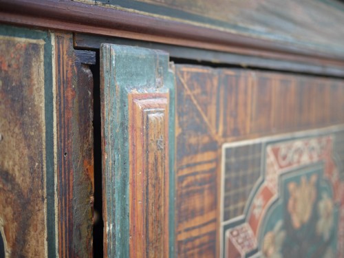 Armoire alpine peinte du Tyrol vers 1820 - Mobilier Style Restauration - Charles X