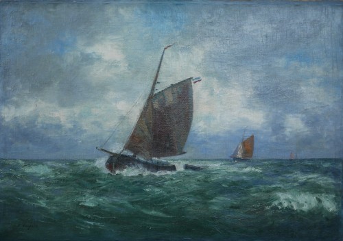 Voiliers en mer par gros temps - Alexander Essfeld (1874–1939)
