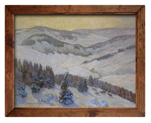 Cerfs dans la neige, 1928 – Alfred Weczerzick (1864-1952)