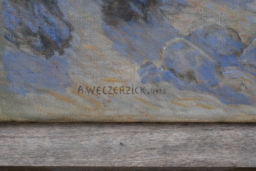 Antiquités - Cerfs dans la neige, 1928 – Alfred Weczerzick (1864-1952)