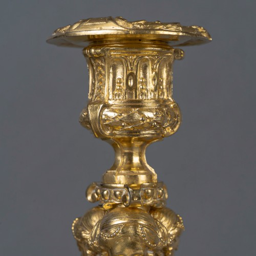 Paire de flambeaux aux Vestales d’après Robert-Joseph Auguste  - MLD Antiquités