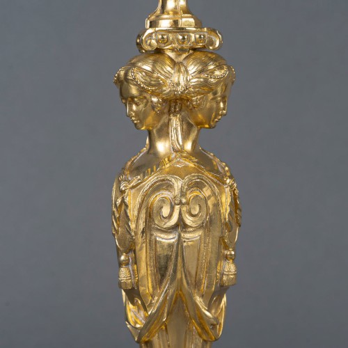Napoléon III - Paire de flambeaux aux Vestales d’après Robert-Joseph Auguste 