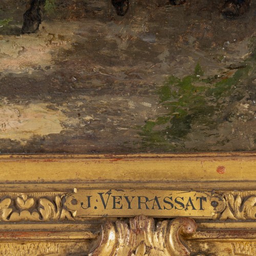 XIXe siècle - Jules Jacques Veyrassat (1828-1893) Promenade à dos d’âne, vers 1860