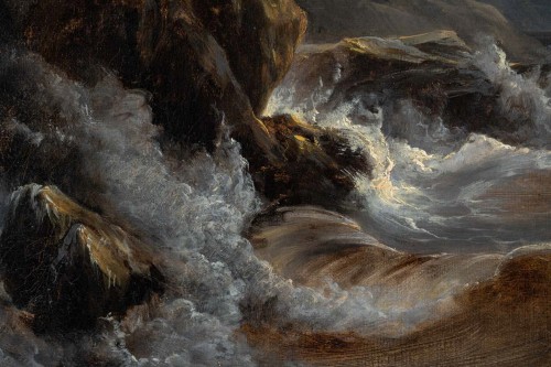 Johann-Jakob Ulrich (1798-1877) Fishing Boat in the Breakwater - 
