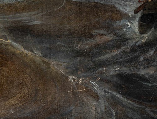 Antiquités - Johann-Jakob Ulrich (1798-1877) Fishing Boat in the Breakwater